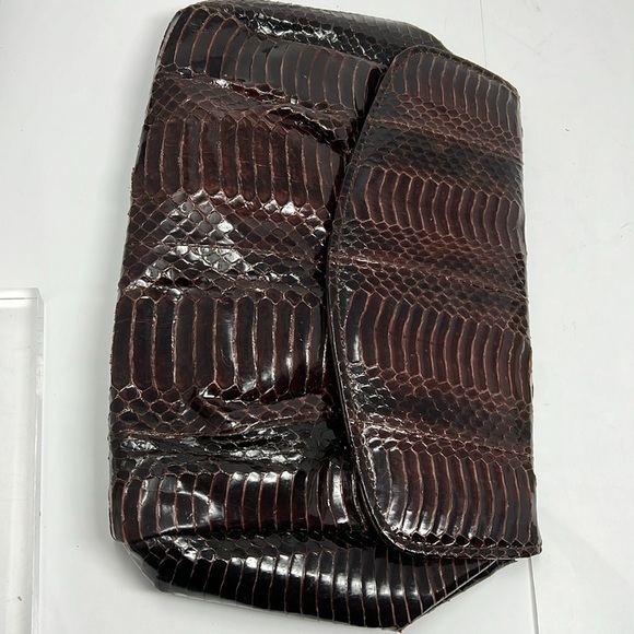 J Renee Brown Python Clutch Shoulder Bag - Picture 12 of 12